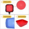 20.5 Silicone Air Fryer Liner Reusable Air Fryer Silicone Pot Air Fryer Silicone Baking Replacement Silicone Air Fryer Liners for Air Fryer Silic