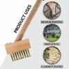 Wire Brush Patio Cleaner Garden Brush Weed Remover Tool For Block Paving Long Handle Wire Broom For Cleaning Grout Removing Weeds Moss And Un Wan