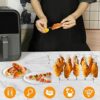 Zemoeng Air Fryer Skewer Rack for Ninja Dual, BBQ Rack with 14 Skewers, 304 Stainless Steel Grilling Rack Air Fryer Accessories for Double Basket