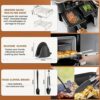 Yumuwind Air Fryer Accessories, Set of 8 for Ninja Dual Air Fryer AF300UK AF400UK & 7.6L-9.5L, Including Silicone Air Fryer Liner & Dual Air Frye