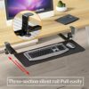 WANGFENG Desk-Clamp Keyboard Tray, Desk Extender Easy to Install on Any Work Surface, Sturdy Metal Clamp Easy to Assemble for Home or Office