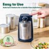 BELLA Electric Can Opener and Knife Sharpener, Multifunctional Jar and Bottle Opener with Removable Cutting Lever and Cord Storage, Stainless Ste