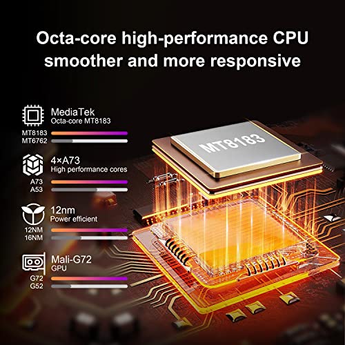 BYYBUO 10.1 inch Android 12 Tablet, Octa-Core 2.0 GHz Processor, New Upgrade Smartpad Tablet 7000mAh, 4G RAM+64GB ROM, Expand to 512GB, 1920x1200