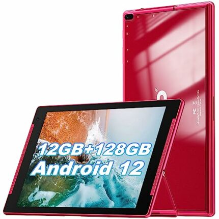 10.1 inch Tablet, Android 12 Tablets with Stand, 12GB RAM,128GB ROM,(512GB Expandable Storage), HD IPS Screen, 2.0MP Front+8.0MP Rear Camera, Wi-