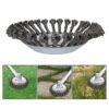 6'' Grass Trimmer Cutter Head for Garden Lawn Mower, Strimmer Wire Brush Head with Knotted Wire, Universal Solid Steel Wire Wheel for Brush Cutte