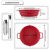 2 x Collapsible Air Fryer Silicone Liners with Gloves & Brushes, Reusable Food Grade Air Fryer Accessories (Grey & Berry)