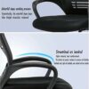 XJWWW-URG Chair Home Office Chair, Bow Mesh Desk Chair, Lumbar Support Steel Frame Learning Chair, Bearing Weight 120kg, Black Desk Chairs URG