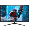 Z-Edge 32-inch Curved Gaming Monitor 16:9 QHD 2560x1440 165/144Hz 1ms Frameless LED Gaming Monitor, AMD Freesync Premium Display Port HDMI Built-