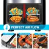 2Pcs Air Fryer Rack, Ninja Air Fryer Accessories for Dual Air Fryers, Multi-Purpose 304 Stainless Steel Double Layer with Oil Brush and Air Fryer