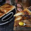 Breville VST083 Sandwich Toaster and Toastie Maker, 2-Slice, Non-Stick, 750 W, White and Stainless Steel