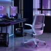 FGHOEV Ergonomic Office Chair Mid-Back Home Desk Chair with Lumbar Support Small Mesh Computer Chair