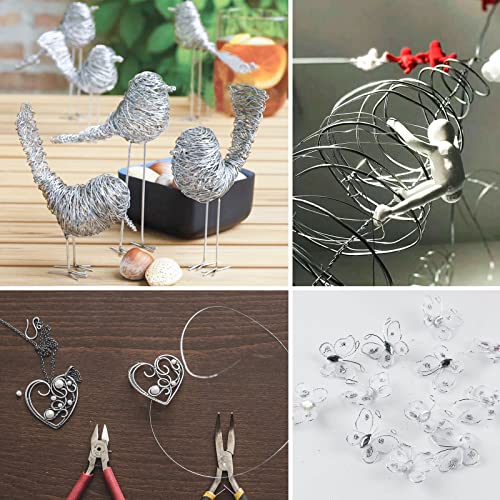 KINGLAKE 1mm Galvanised Garden Wire, 35 Meters Plant Twist Wire Tie Vine Wire Metal Fencing Wire for Training Climbing Plants, Crafts, Modelling,