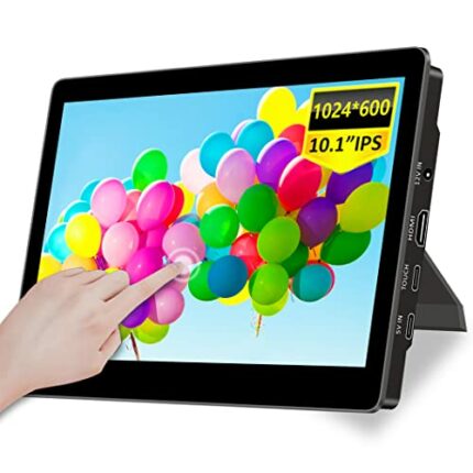 Magedok Touchscreen Monitor, 10.1 Inch Portable Monitor 1024×600 IPS HDMI Display with Dual Speakers for Raspberry Pi 4B/3B, Mini PC,Laptop, PS4/