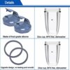 24oz / 32oz Cup for Compatible with Nutribullet Accessories, Flip Top to-Go Lid, 2 Gaskets Rings with 2 Cups, 6 - Piece Set for Compatible with N