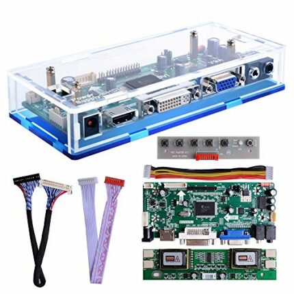 Owootecc NT68676 HDMI VGA DVI Arcade Audio Input LCD Controller Driver Board Kit with Acrylic Case For HSD190MEN4 M170EN06 M170EG01 17" 19" 1280x
