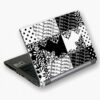 Trendwerk77 GmbH G-Cube Laptop Film Protective Film for any Device up to 17/15.4/14 / and 13 Inches Black and White Quilt Design
