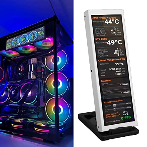 Bewinner 7.9in PC Temp Monitor, Metal Case IPS USB Mini Screen, for AIDA64 PC CPU RAM Data Monitor PC Sensor Panel Display Temperature Monitor