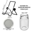 Belle Vous 6 Piece Seed Sprouter Kit - 4 Stainless Steel Sprouting Jar Lids & 2 Stands - Germinator Set for Wide Mouth Mason Canning Jars for Mak