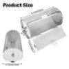 YAYODS Rotisserie Basket, 23x11.7CM Stainless Steel Rolling Grilling Basket, 360° Rotating Tower Rotisserie Basket for Tower Air Fryer, Rotisseri