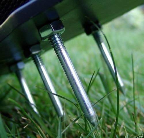Garden Mile® Garden Lawn Aerator Shoes Manual Lawn Aerator With 13x 5cm Spikes And Straps Universal Fit Lawn Aerator Sandals