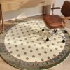 Liveinu Office Chair Mat for Hardwood & Tile Floor, Round Computer Gaming Rolling Chair Mat, Under Desk Low-Pile Rug, Large Anti-Slip Floor Prote