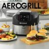 Salter EK4549 AeroGrill Air Fryer – 5-in-1 Tabletop Multicooker & Health Grill, Family Size 5.2L Capacity, Temperature Probe Include, LED Digital