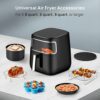 Air Fryer Rack Set Stainless Steel Air Fryer Grilling Rack Accessories with 3 Skewers Multi-purpose Double Layer Rack Airfryer Grill Pan for Barb