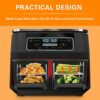 2 Pcs Air Fryer Rack, Dual Airfryer Racks Stainless Steel, Grilling Rack with 4 Skewers, Compatible with Ninja Food Dual Zone Air Fryer AF300UK A