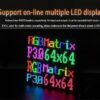 SEENGREAT RGB LED Matrix Panel Display Full-Colour LED Screen for Raspberry Pi, 64 x 64 Pixels 3 mm Pitch, Onboard 4096 RGB LEDs, Two HUB75 Inter