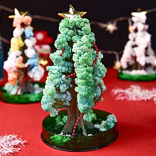 KARBAG Growing Christmas Tree, Water Planting Paper Tree Flowering Toy, DIY Crystal Growing Ornaments Decoration Toy Novelty Boys Girls Science K