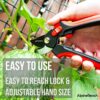 AlpineReach Bypass Secateurs for Gardening, Plant Cutting Clippers with Sharp High Carbon Steel Blade, Ergonomic Adjustable Soft Handle for Small