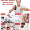 Can Opener Electric Automatic Prime for Kitchen Seniors with Arthritis Smooth Edge Rechargeable One Touch Auto Stop Shout Off Red Black (Black)