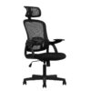 ZCMEB Mainstays Ergonomic Office Chair With Adjustable Headrest, Black Fabric, 275lb Capacity