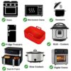 SPARES2GO Basket Compatible with Devology Double 9L Dual Air Fryer Drawer Liner Silicone (Pack of 2, Red)