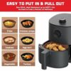 4 Pack Air Fryer Silicone Liners Pot for 3 to 5QT, Air Fryer Silicone Basket Bowl, Replacement of Flammable Parchment Paper, Reusable Baking Tray