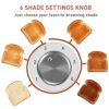 Toaster 4 Slices, Cusimax Stainless Steel Toaster with 4 Extra-Wide Bread Slots and 6 Variable Browning Shade Controls, Featuring with Defrost, R