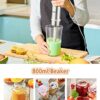 YISSVIC 1100W Hand Blender for Kitchen 4 in 1 Stick Blender with 800ml Beaker 500ml Food Chopper Variable Speed Control and Working Indicator