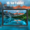 Vbestlife 10.1in Tablet, 5G WiFi 6GB 128GB Tablet, 8800mAh 1960x1080 200W Front 500w Rear HD Camera, 10 Core CPU Processor, for 12