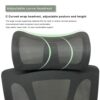 Ergonomic Office Chair Mesh Desk Chair High Back Executive Computer Chair with Adjustable Headrest, Backrest and Lumbar Support, 3D Breathable Sw