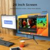 ZFTVNIE 24 inch Computer Monitor Full HD 1920 x 1080P Monitor Frameless IPS Computer Screen 75Hz HDMI VGA Ports VESA Mountable, Monitor for PC PS