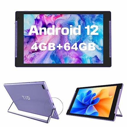 10.1 inch Tablet, Android 12 Tablets, 4GB RAM,64GB ROM(512GB Expandable), HD IPS Screen,2MP Front Camera,8MP Rear Camera,Wi-Fi, Bluetooth 5.0, 60