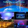 Waterproof Underwater Light, MAVIE 4 Pack Submersible LED Lights with Remote Control RGB Multicolor LED Pond Lighting Set for Vase Base, Bath Tub