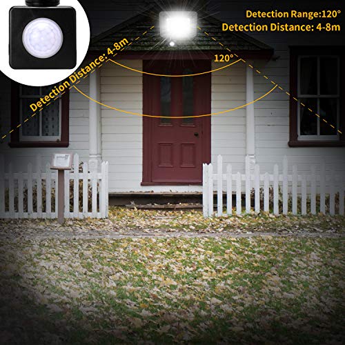 CSYY LED Floodlight 100W with PIR Sensor, 8000LM Super Bright Security Lights Outdoor, IP66 Waterproof Floodlight 6000K Daylight White LED Spotli