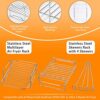 2 Pcs Air Fryer Rack, Dual Airfryer Racks Stainless Steel, Grilling Rack with 4 Skewers, Compatible with Ninja Food Dual Zone Air Fryer AF300UK A