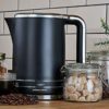 Andrew James Electric Kettle, Matte Black, Fast Boiling, Cordless, Large 1.7L Jug, 3000W, Reusable Filter, Quiet Dry Boil Protection, Modern, Com