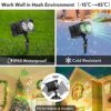 AGPTEK Christmas Projector Lights, 2-in-1 Decoration LED Projection Light Halloween with Snow flake's Patterns, IP65 Waterproof Outdoor Projector