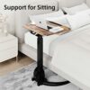 JOY worker Foldable Mobile Standing Desk, Pneumatic Height Adjustable Sit Stand Desk, 90° Tiltable Rolling Portable Laptop Desk with Wheels Non-S