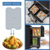 2 Pcs Air Fryer Liners Rectangle Silicone Air Fryer Mats Silicone Mat Air Fryer Liner Parchment Air Fryer Silicone Pad Air Fryer Silicone Liners