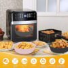 3 Layer Stainless Steel Air Fryer Rack,Air Fryer Accessories for Ninja,Tower,Reusable Air Fryer Silicone Liner,Kitchen Gloves,Air Fryer Silicone