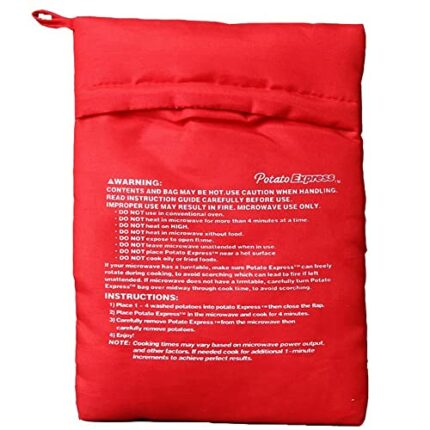 MonLiya 2 Pcs Microwave Potato Cooker Bag Tortillas Cooker Bag Washable and Reusable Bag Perfect Potatoes Just in 4 Minutes